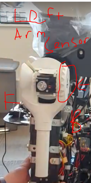 Left arm sensor alignment example